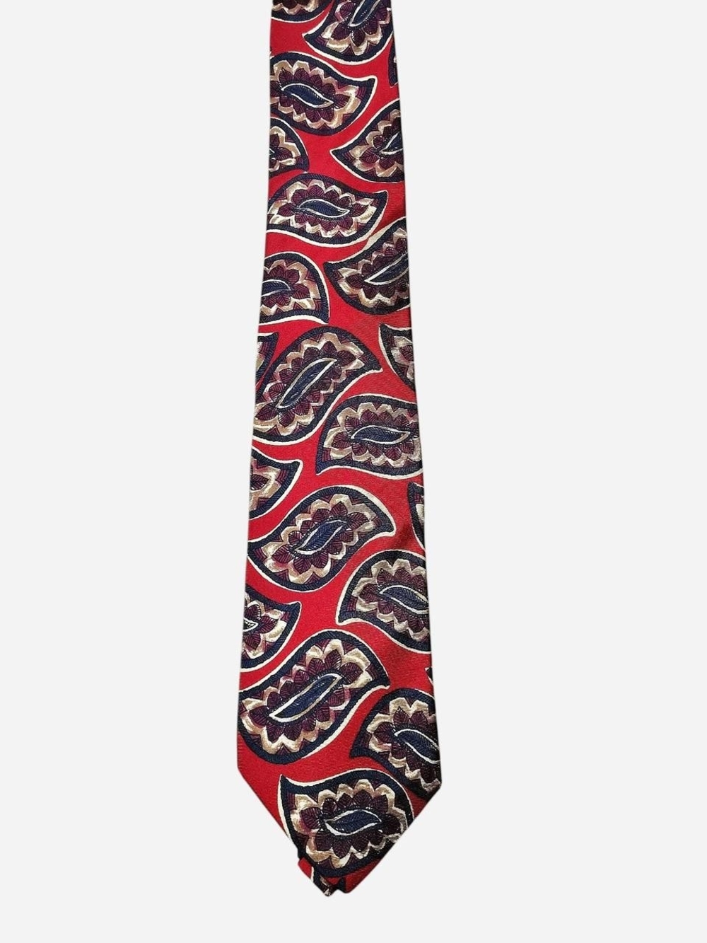 Classic Men's Red Paisley Silk Tie